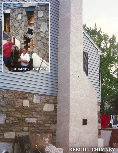professional chimney removal and rebuild