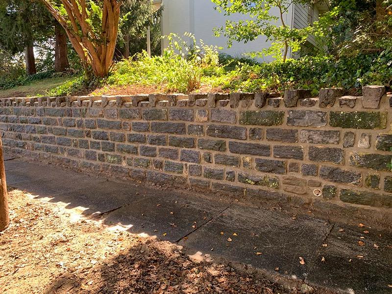 large stone retaining wall